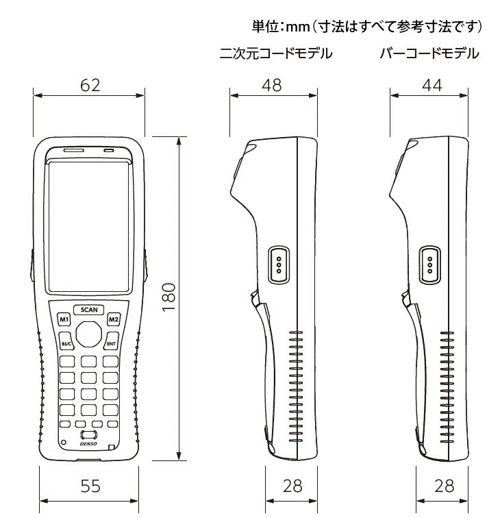 ビッグ割引 ウェルコムデザイン BHT-1461QWB-CE-O 二次元コード OCRハンディターミナル